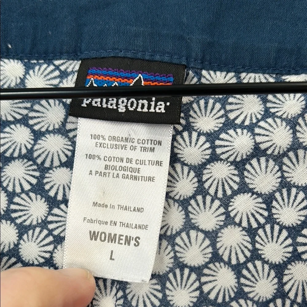 Patagonia Vintage Tunic Sleeveless Blue and White Women’s Size Large Top - Picture 7 of 8